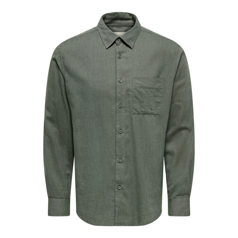 ONLY & SONS Mars regular fit langærmet skjorte - Castor Gray