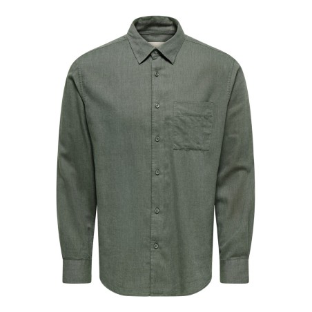 ONLY & SONS Mars regular fit langærmet skjorte - Castor Gray