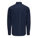 ONLY & SONS Mars regular fit langærmet skjorte - Black Iris