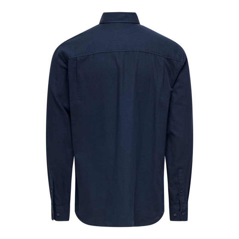 ONLY & SONS Mars regular fit langærmet skjorte - Black Iris