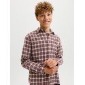 JACK & JONES JUNIOR Flannel langærmet skjorte - Chocolate Truffle