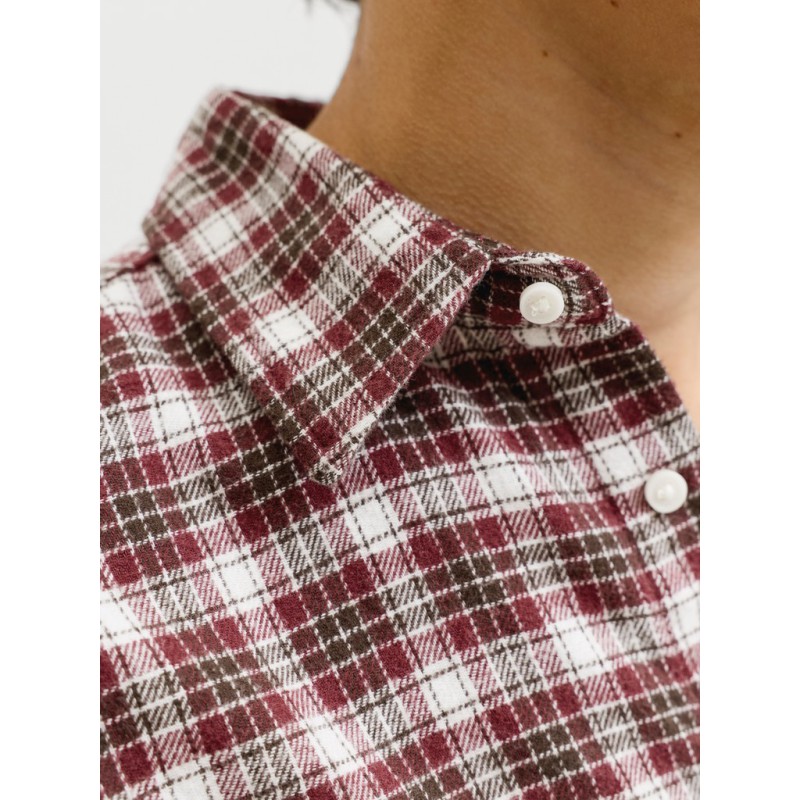 JACK & JONES JUNIOR Flannel langærmet skjorte - Chocolate Truffle