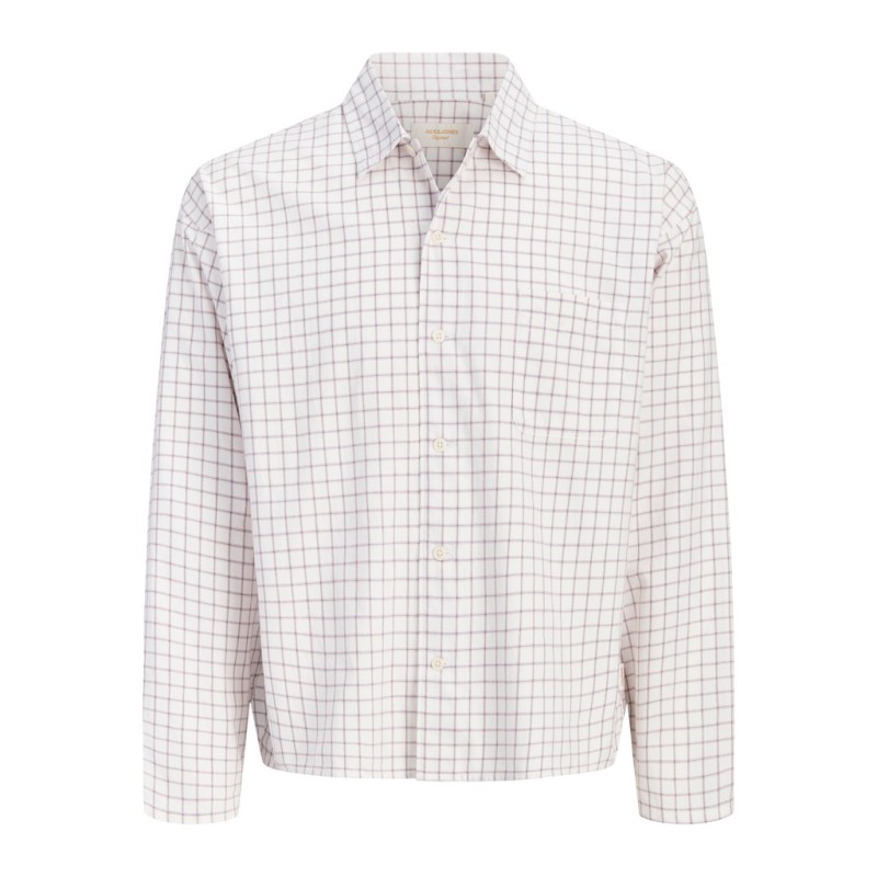 JACK & JONES Austin clean ternet langærmet skjorte - Snow White