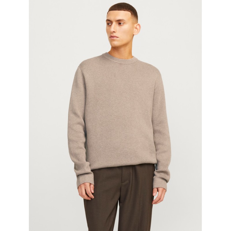 JACK & JONES Milano striktrøje - Greige