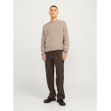 JACK & JONES Milano striktrøje - Greige