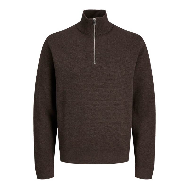 JACK & JONES Milano stitch strik kvart lynet sweater - Delicioso