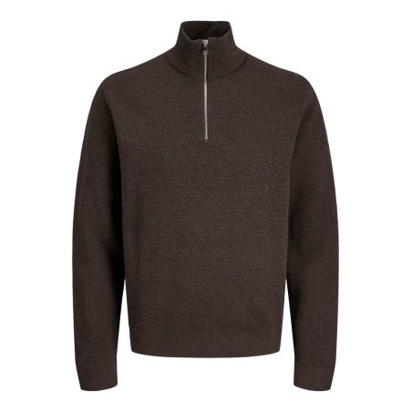 JACK & JONES Milano stitch strik kvart lynet sweater - Delicioso