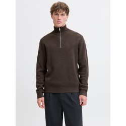 JACK & JONES Milano stitch strik kvart lynet sweater - Delicioso
