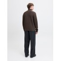 JACK & JONES Milano stitch strik kvart lynet sweater - Delicioso