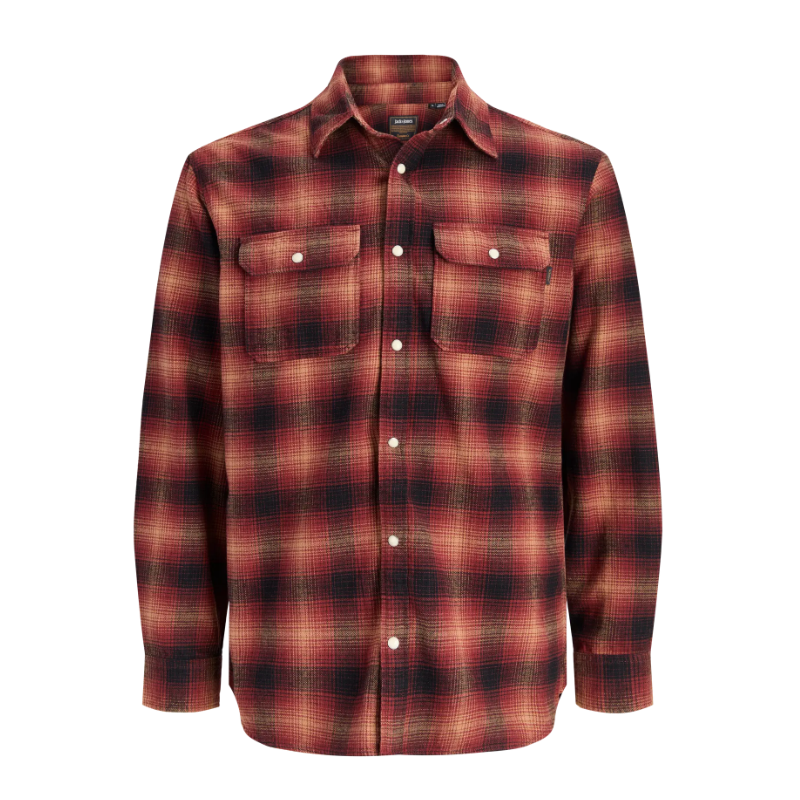 JACK & JONES Texas western langærmet skjorte - Lava Falls