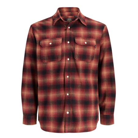 JACK & JONES Texas western langærmet skjorte - Lava Falls