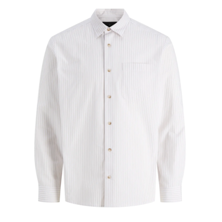 JACK & JONES Blaedward dobby langærmet skjorte - Ancient Scroll