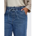ONLY CARMAKOMA Ziva pull-up barrel denim jeans - Medium Blue Denim