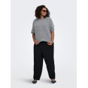 ONLY CARMAKOMA Dolly peal strikbluse - Medium Grey Melange
