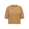 ONLY CARMAKOMA Dolly peal strikbluse - Foxtrot