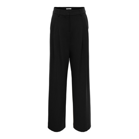 ONLY Palino mid waist wide pleat bukser - Black
