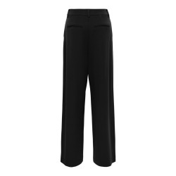ONLY Palino mid waist wide pleat bukser - Black