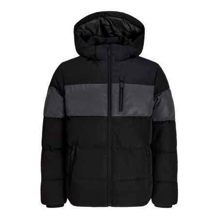 JACK & JONES JUNIOR Becks reflective puffer jakke - Black