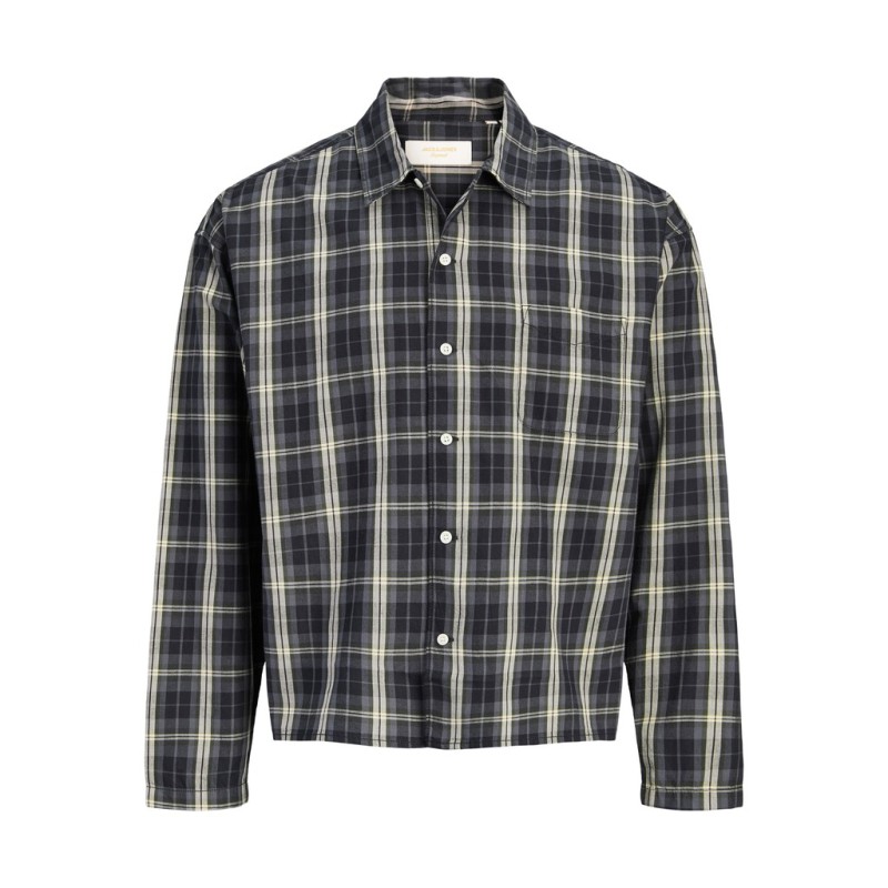 JACK & JONES Austin clean ternet langærmet skjorte - Black
