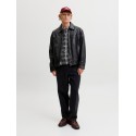 JACK & JONES Austin clean ternet langærmet skjorte - Black