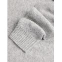 JACK & JONES Soho ollie high neck zip strikcardigan - Light Grey Melange