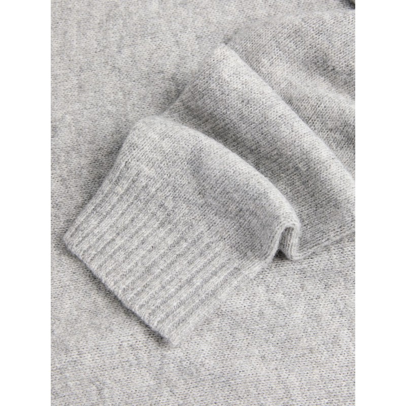 JACK & JONES Soho ollie high neck zip strikcardigan - Light Grey Melange