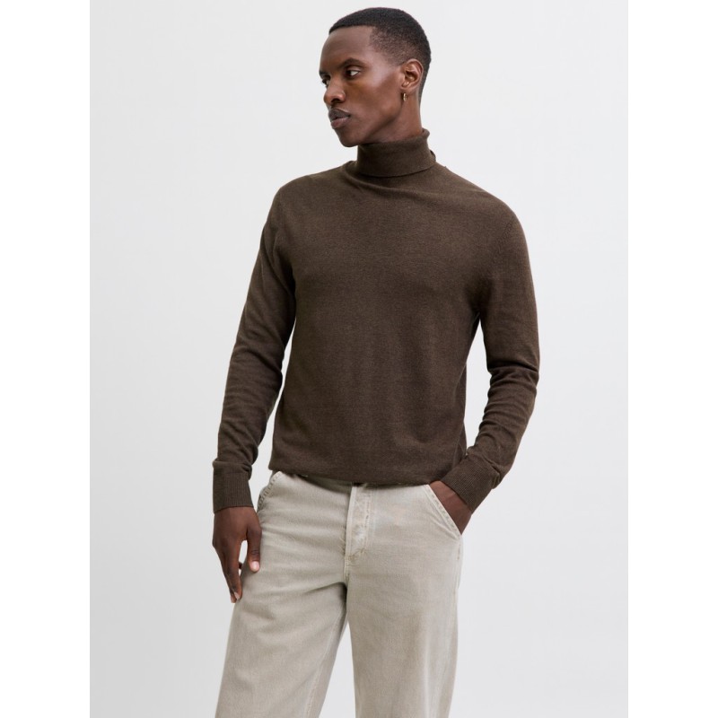 JACK & JONES Emil roll neck striktrøje - Mulch