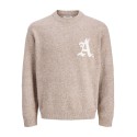 JACK & JONES Legacy jacquard striktrøje -  Pure Cashmere