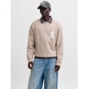 JACK & JONES Legacy jacquard striktrøje -  Pure Cashmere