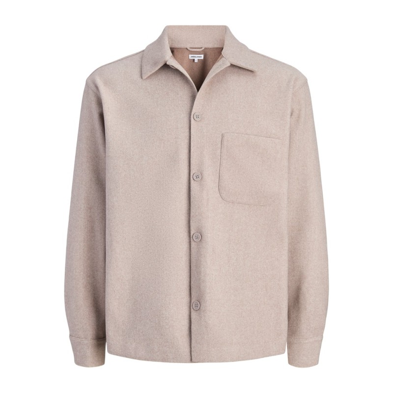 JACK & JONES Regent langærmet overshirt - Oatmeal