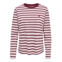 JDY Pisa langærmet print bluse - Chalk Pink