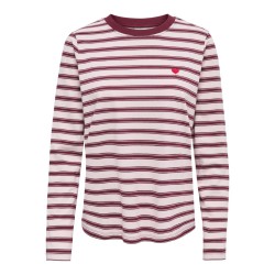 JDY Pisa langærmet print bluse - Chalk Pink