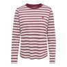 JDY Pisa langærmet print bluse - Chalk Pink