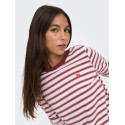 JDY Pisa langærmet print bluse - Chalk Pink