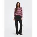 JDY Pisa langærmet print bluse - Windsor Wine / Chelsea Stripe