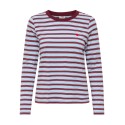 JDY Pisa langærmet print bluse - Cashmere Blue