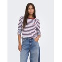 JDY Pisa langærmet print bluse - Cashmere Blue