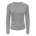 JDY Jules langærmet bluse - Dark Grey Melange
