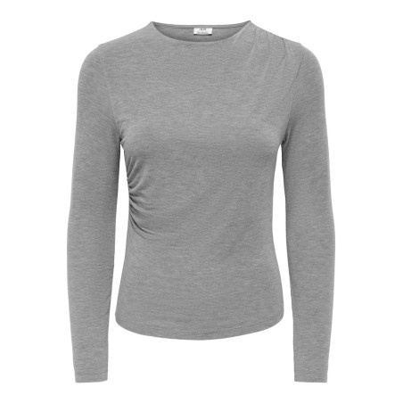 JDY Jules langærmet bluse - Dark Grey Melange