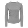 JDY Jules langærmet bluse - Dark Grey Melange
