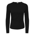 JDY Jules langærmet bluse - Black