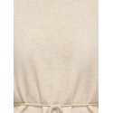 JDY Elsa langærmet on tie waist strik pullover - Oatmeal
