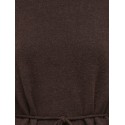 JDY Elsa langærmet on tie waist strik pullover - Coffee Bean