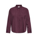 ONLY CARMAKOMA Everlyn loose langærmet stribet skjorte - Winetasting