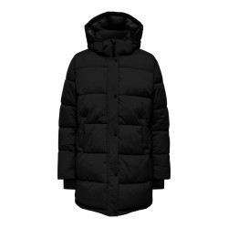 ONLY Ann premium mid-long pufferfrakke - Black