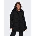 ONLY Ann premium mid-long pufferfrakke - Black