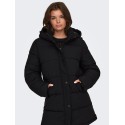 ONLY Ann premium mid-long pufferfrakke - Black