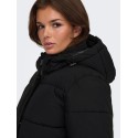 ONLY Ann premium mid-long pufferfrakke - Black