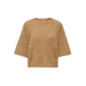 ONLY Dolly pearl strikbluse - Foxtrot / White Pearl