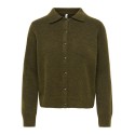 ONLY Alivia langærmet polo strikcardigan - Beech